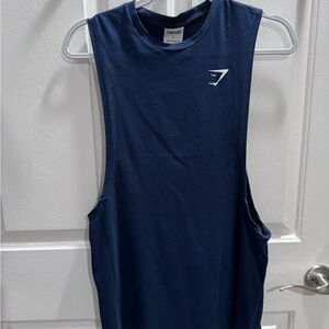 Gymshark Blue Tank Top with drop arm Cut